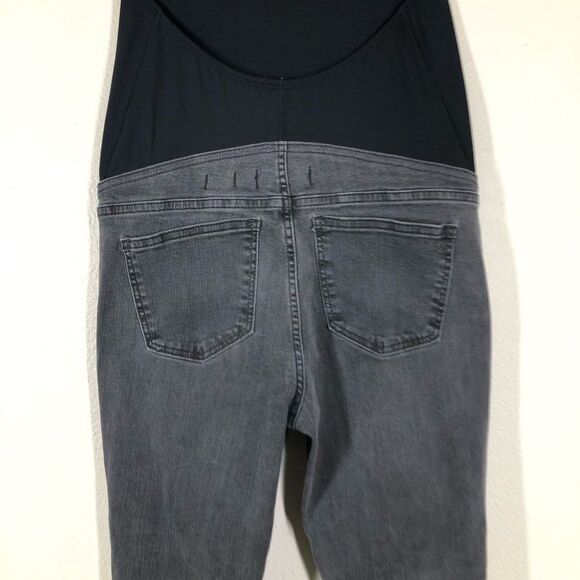 Madewell Maternity Over-the-Belly Skinny Jeans Distressed Washed Black 26 G7394 - Picture 4 of 9